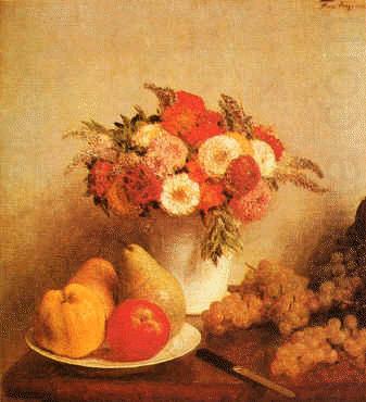 Still Life with Flowers and Fruits, Henri Fantin-Latour